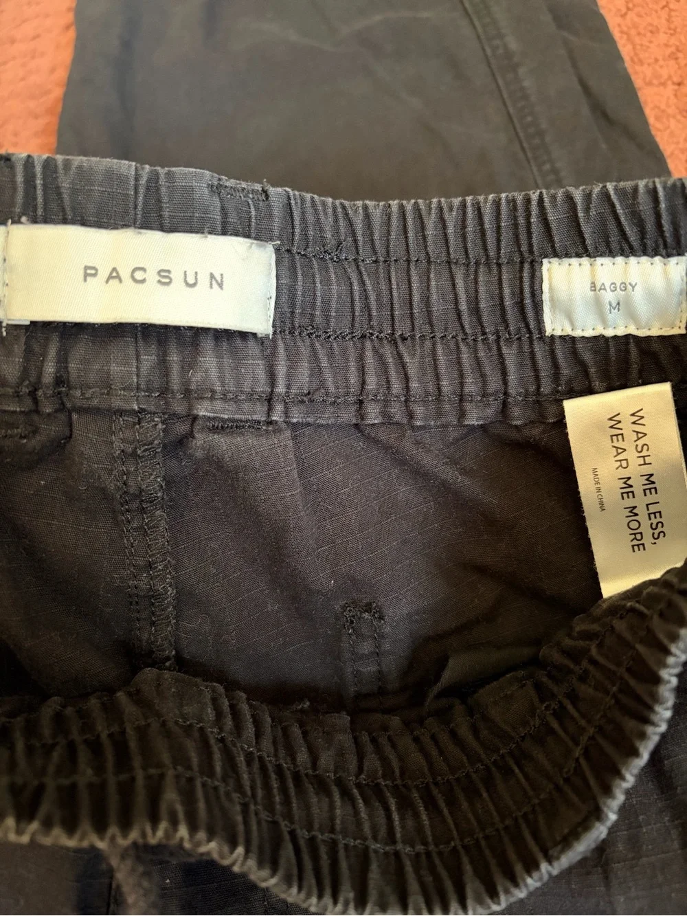 PacSun Men’s Black Relaxed Cargo Joggers